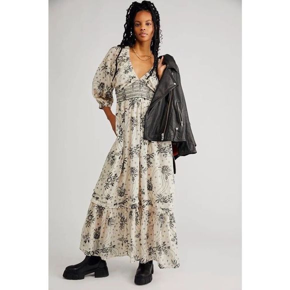 New Free People NWT Size Medium Golden Hour Maxi Dress Size Small - Picture 1 of 7